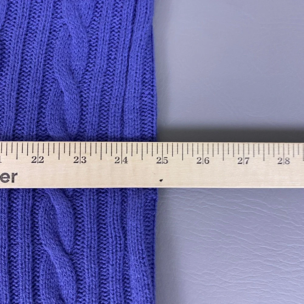 Avenue Sweater Women's‎ Plus Size 26/28 Purple Cable Knit V-Neck New w/ Tags